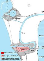 Rekonstruierender Gesamtplan Ostia-Portus