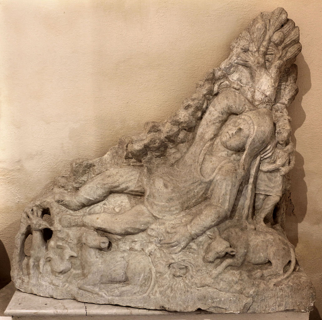 Relief with a reclining Attis (163)